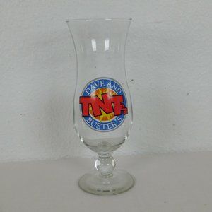 Dave and Buster's Restaurant TNTea Hurricane Glass Stemware 8 1/4" tall 3" wide